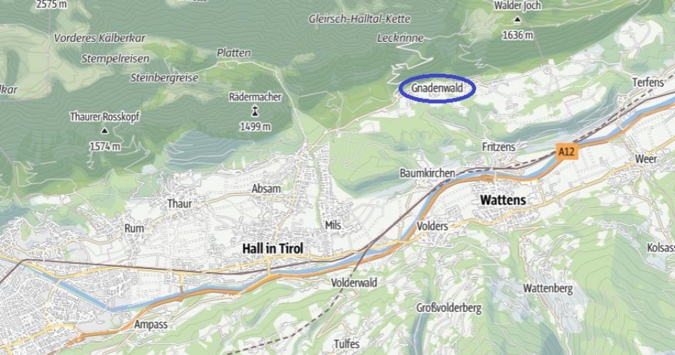 Karte Gnadenwald